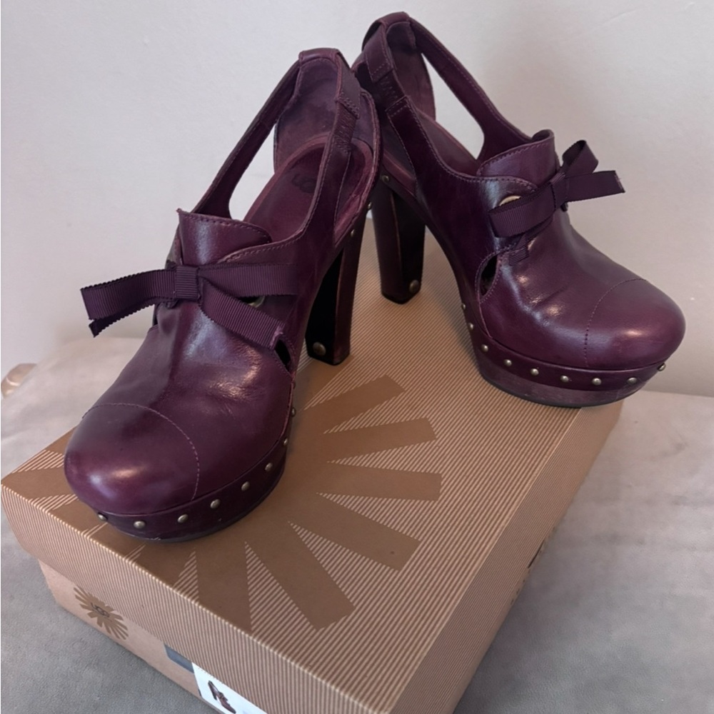 UGG Celestina Women's Platform Shoes in Rich Purple - Picture 2 of 7